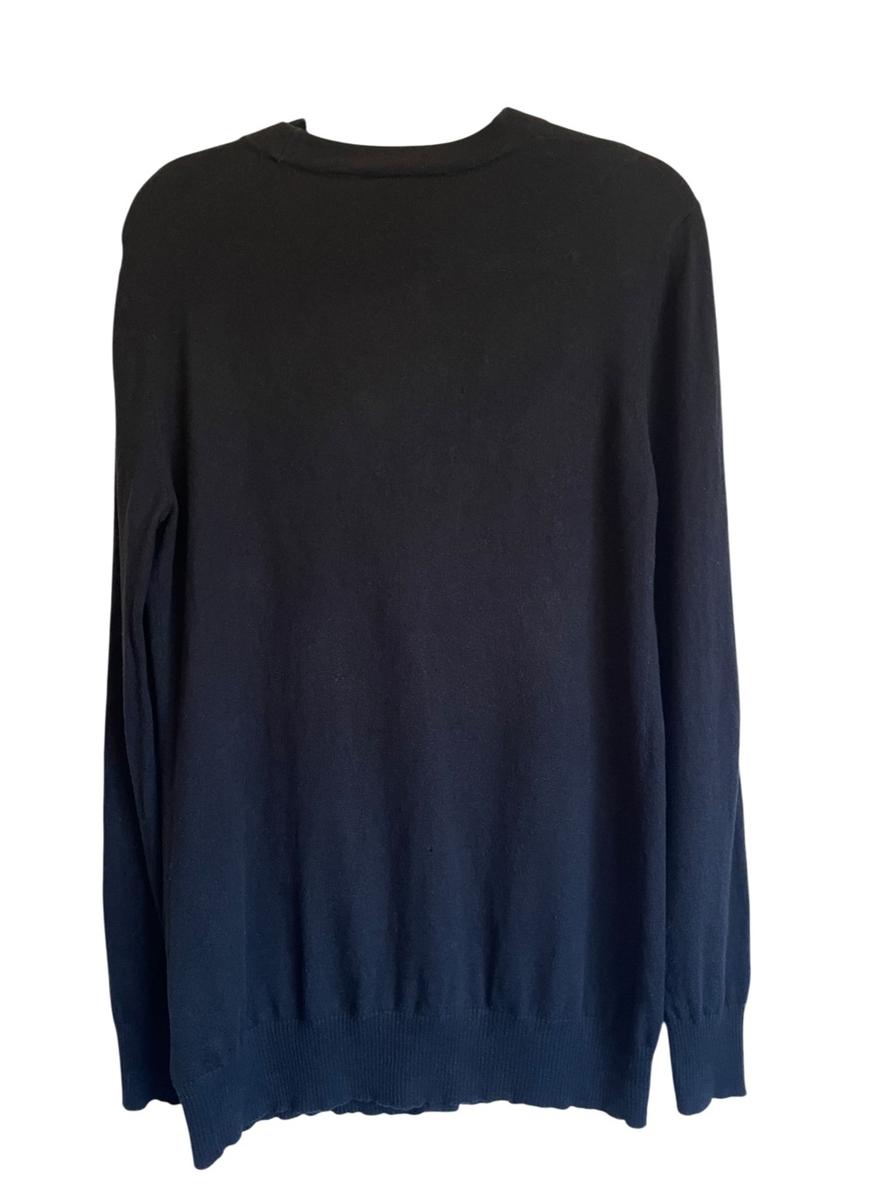 Tory Burch Cotton/Cashmere Black V-Neck Button-Front Cardigan Size Large - Picture 6 of 9